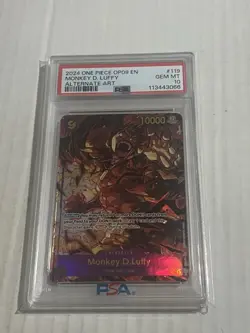 One Piece Emperors In The New World Monkey D Luffy OP09-119 SEC Alt Art PSA 10 - Image 1