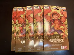 One Piece PRB-01 The Best Sleeved Booster Packs Factory Sealed (LOT OF 5) Hot!! - Image 1