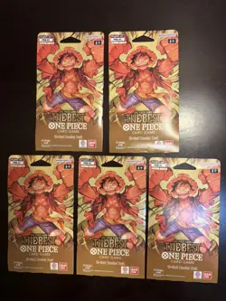 One Piece PRB-01 The Best Sleeved Booster Packs Factory Sealed (LOT OF 5) Hot!! - Image 4