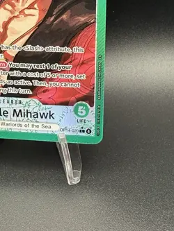 One Piece OP14 The Azure Sea’s Seven - Dracule Mihawk OP14-020 Leader Alt Art - Image 4