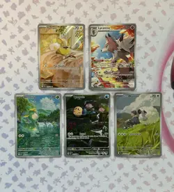 Pokemon Card Lot Of 5 Scarlet & Violet Era Full Art Cards - NM - Image 1