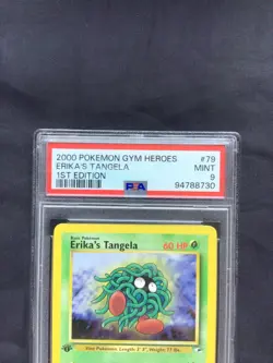 Pokemon Cards: Gym Heroes 1st Edition Common : Erika's Tangela 79/132 PSA 9 - Image 3