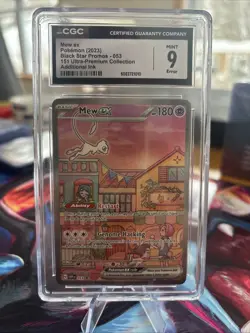 Mew ex 053 Sv: Scarlet & Violet Promo Cards Holo CGC 9 ERROR (blue Dot) - Image 1