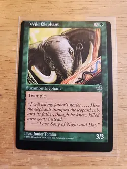 Wild Elephant - Mirage - Error Card - Miscut - Image 1