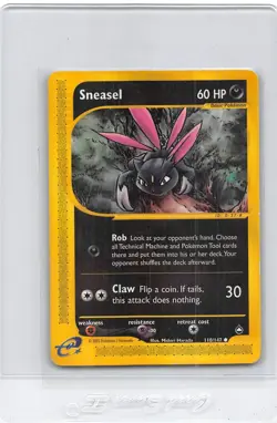 SNEASEL 110/147 - NON-HOLO - Aquapolis - e-READER - VINTAGE Pokemon Card - LP - Image 1