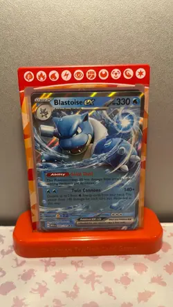 Blastoise EX 009/165 Holo Double Rare English Scarlet & Violet 151 Pokemon Card - Image 1