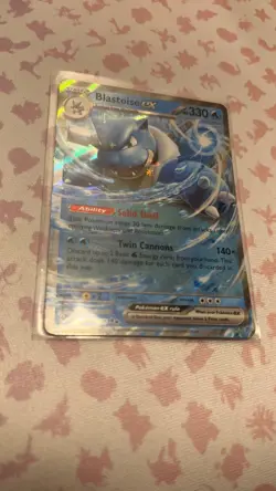 Blastoise EX 009/165 Holo Double Rare English Scarlet & Violet 151 Pokemon Card - Image 2