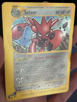Scizor 032/147 Aquapolis Regular 2002 Pokemon Card LP Condition - Image 3
