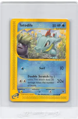 TOTODILE 134/165 - NON-HOLO Expedition - 2002 E-READER - WOTC Pokemon Card - LP - Image 1