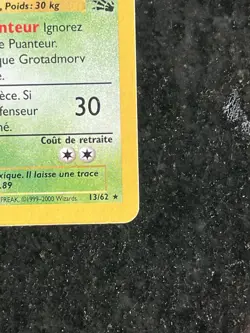 Pokemon TCG Grotadmorv Fossil 1st Edition Holo Rare Card 13/62 French - Image 3
