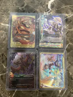 Buddyfight Holo Cards Set Of 4 Storage Unite Find - Image 1