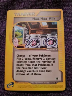 Pokemon Card Moo Moo Milk 155/165 Expedition Base Set 2002 - Image 1