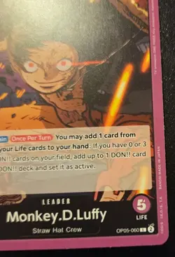 Monkey.D.Luffy OP05-060 Leader Awakening Of The New Era One Piece Card Game - Image 5