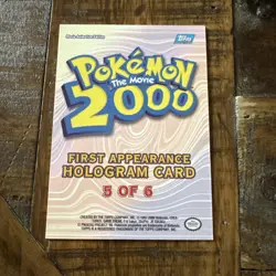 Pokemon The Movie 2000 Ledyba First Appearance Hologram Card 5 OF 6 - Image 4