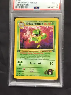 Pokemon Cards: Gym Heroes 1st Edition Rare: Erika's Victreebel 26/132 PSA 9 - Image 2