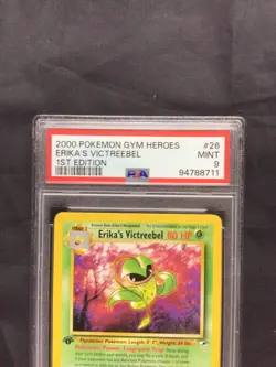 Pokemon Cards: Gym Heroes 1st Edition Rare: Erika's Victreebel 26/132 PSA 9 - Image 3