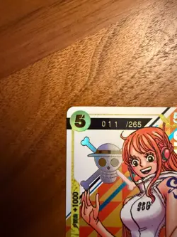 One Piece Chinese Card Game 3rd Anniversary Nami OP08-106 Promo Alt Art No.011 - Image 2