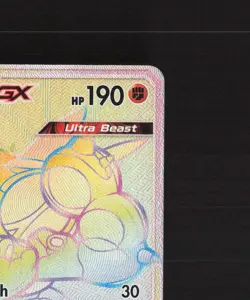 Buzzwole GX 115/111 Crimson Invasion Rainbow Secret Rare Holo Pokemon Card NM - Image 4