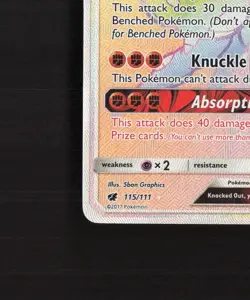 Buzzwole GX 115/111 Crimson Invasion Rainbow Secret Rare Holo Pokemon Card NM - Image 5