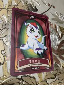 Japanese Digimon Animated Gomamon #78 Vending Machine Card Vintage 1999 - Image 1