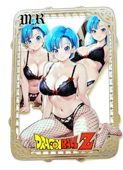 Waifu Anime Cards TCG | Bulma - Dragon Ball [ METAL CARD ] 098/200 limited ~ Hot - Image 2