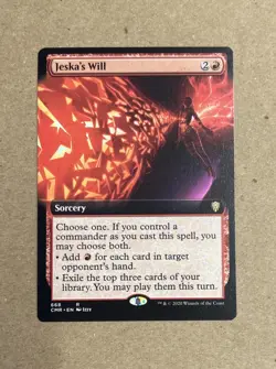 2020 Wizards Of The Coast Magic The Gathering Jeska’s Will Card - Image 1