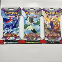 Set of 3 Scarlet & Violet Paldea Evolved Sleeve Booster Packs - 30 Cards Total - Image 1