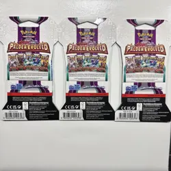 Set of 3 Scarlet & Violet Paldea Evolved Sleeve Booster Packs - 30 Cards Total - Image 2