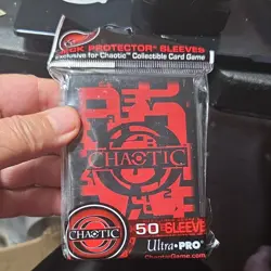Ultra PRO Chaotic Deck Protector Card Sleeves 50ct Red Black Sans PVC Acid-Free - Image 1
