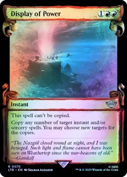 Magic The Gathering MTG DISPLAY OF POWER FOIL SHOWCASE SCROLL LOTR NM - Image 1