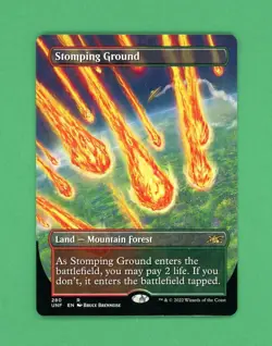 Magic The Gathering MTG Stomping Ground Borderless (Unfinity) 280 - Image 1