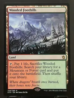 WOODED FOOTHILLS Khans of Tarkir KTK MTG Magic The Gathering - Image 1