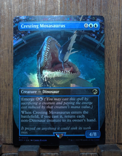 MTG Cresting Mosasaurus ( FOIL Borderless ) Universes Beyond: Jurassic World NM - Image 2