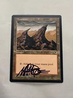 MTG Mountain (Right) Artist Proof and Signature Signed Poole - Image 1