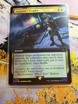 MTG ASSASSIN'S TROPHY EXTENDED ART FOIL Assassin's Creed NM Near Mint - Image 1