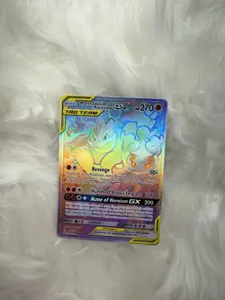 Pokemon TCG Marshadow & Machamp GX Holo 221/214 Unbroken Bonds NM Near Mint TCG - Image 1
