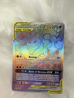 Pokemon TCG Marshadow & Machamp GX Holo 221/214 Unbroken Bonds NM Near Mint TCG - Image 2