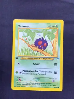 Pokemon Cards: 1st Edition Neo Destiny Common: Venonat 90/105 - Image 1