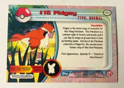Pokemon Topps Non-Foil Pidgey #16 - MP - Image 2