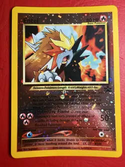 2001 Pokemon Entei Black Star Promo Reverse Holo NM CARD - Image 1