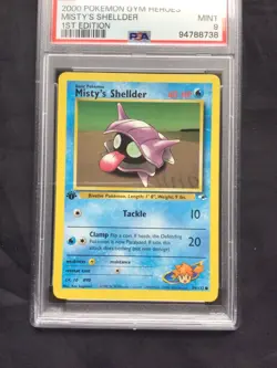 Pokemon Cards: Gym Heroes 1st Edition Common : Misty's Shellder 89/132 PSA 9 - Image 2