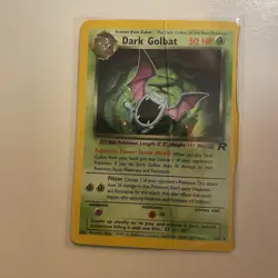 Dark Golbat 7/82 Holo Rare Team Rocket Unlimited Pokemon Card DAMAGED - Image 1