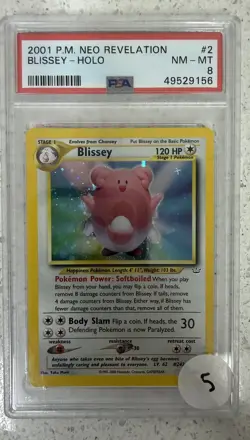 2001 POKEMON NEO REVELATION 2 BLISSEY-HOLO PSA 8 - Image 1