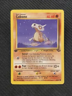 Cubone Jungle 1st First Edition Common #50/64 Pokemon TCG Vintage - Image 1