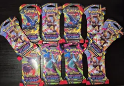 BEST DEAL FOR 10x Pokemon TCG Phantasmal Flames Sleeved Booster Packs - Image 1