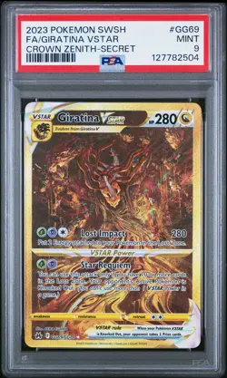 2023 POKEMON SWORD & SHIELD CROWN ZENITH SECRET FULL ART/GIRATINA VSTAR PSA 9 - Image 1