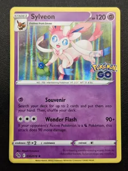Sylveon Holo Rare Pokemon GO 035/078 NM - Image 1