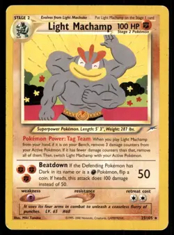 2002 Neo - Destiny Light Machamp Stage 2/Rare #25 - Image 1