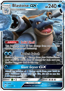 Blastoise GX 35/214 Holo Ultra Rare Pokemon Unbroken Bonds Near Mint pack fresh - Image 1