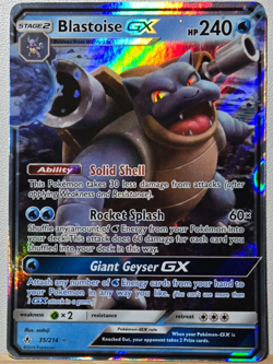 Blastoise GX 35/214 Holo Ultra Rare Pokemon Unbroken Bonds Near Mint pack fresh - Image 3